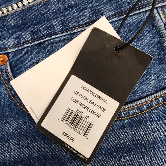 NEW Re/Done Iconic Heritage Silhouette Crystal Bay Fade Low Rider Loose Jean 32 - Picture 12 of 15